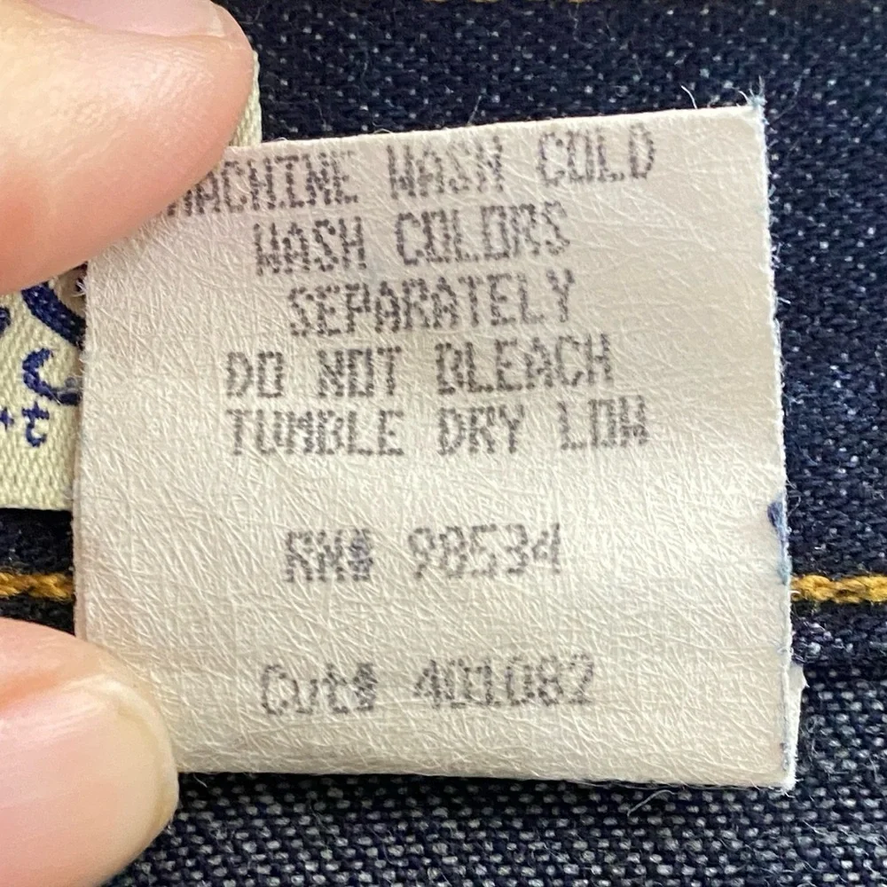 BILLY‎ BLUES VINTAGE 90s Denim Y2K Skirt Dark Wash Jeans Midi Sz 8 Button Fly